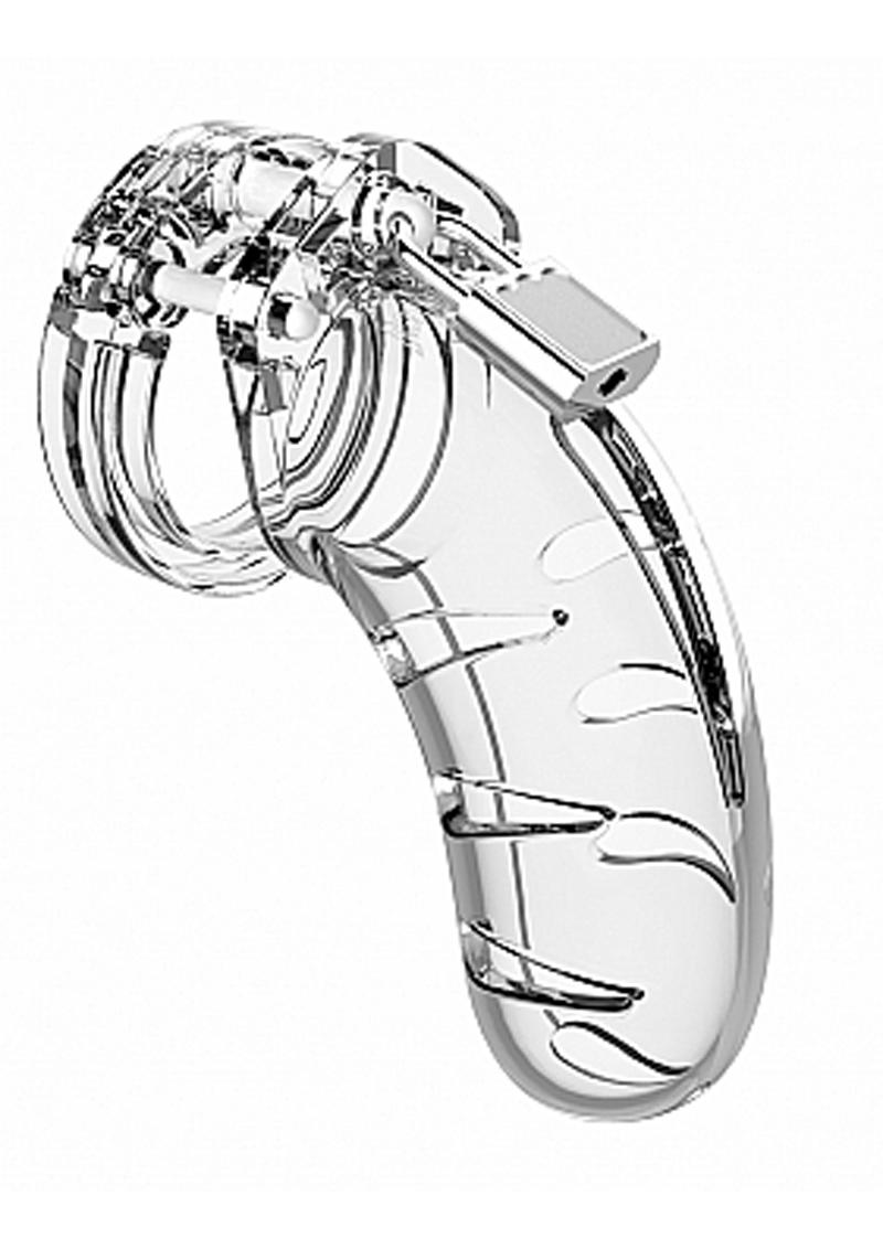 Man Cage Model 03 Male Chastity with Lock - Clear - 4.5in