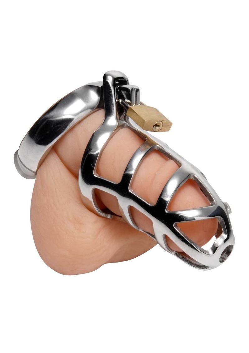 Master Series Detained Stainless Steel Chastity Cage