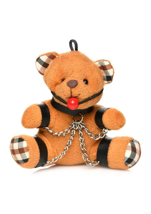Master Series Gagged Teddy Bear Keychain - Brown