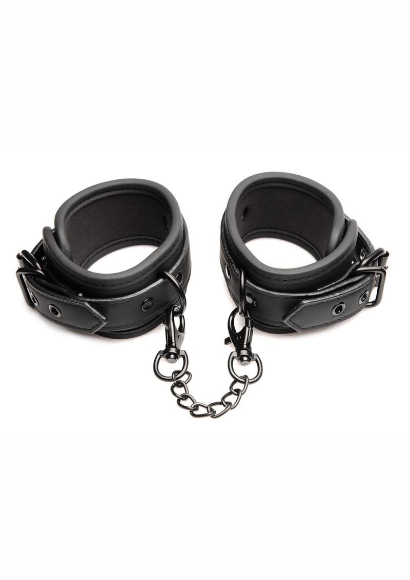 Master Series Kinky Comfort Wrist and Ankle Cuff Set - Leather