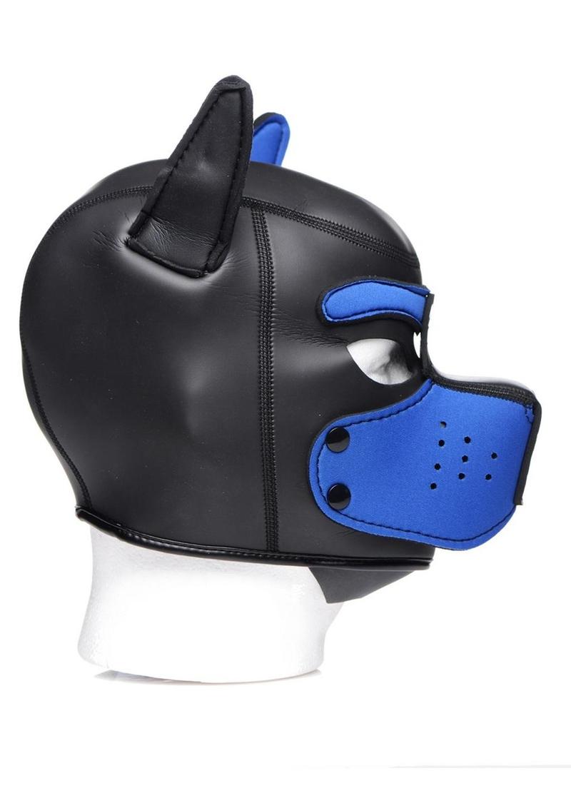 Master Series Neoprene Puppy Hood - Black/Blue