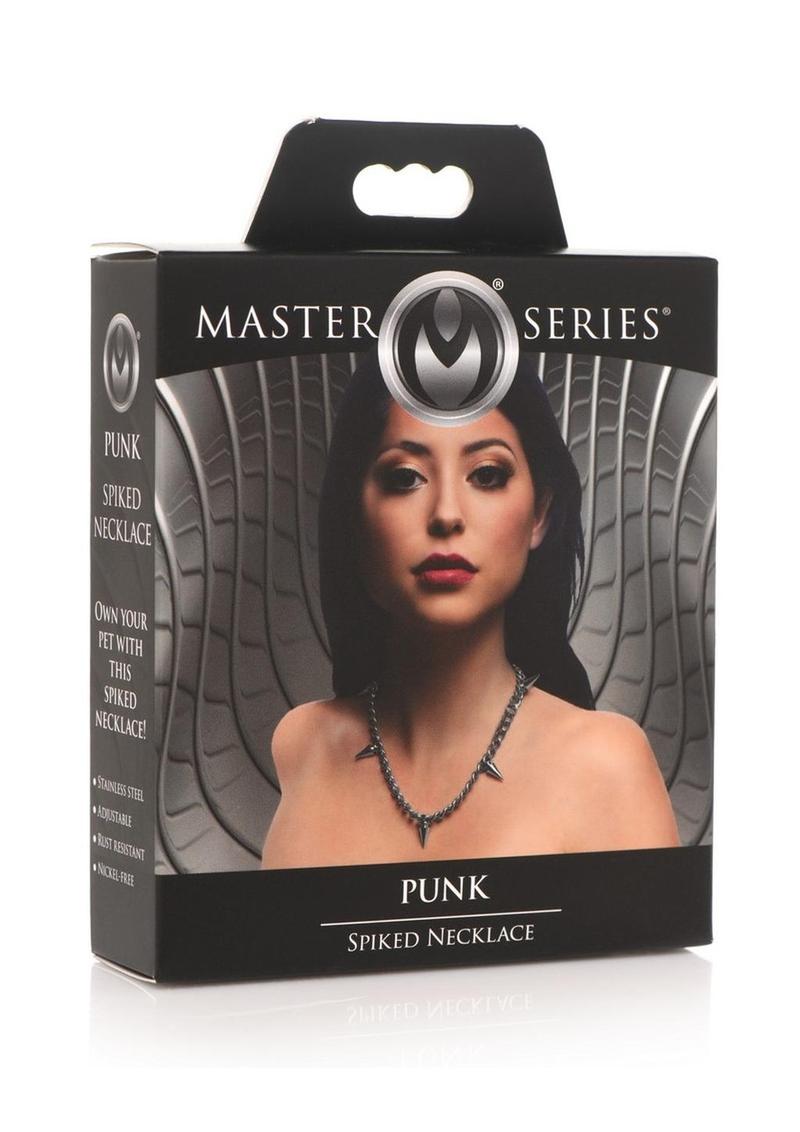 Master Series Punk Spiked Necklace - Silver