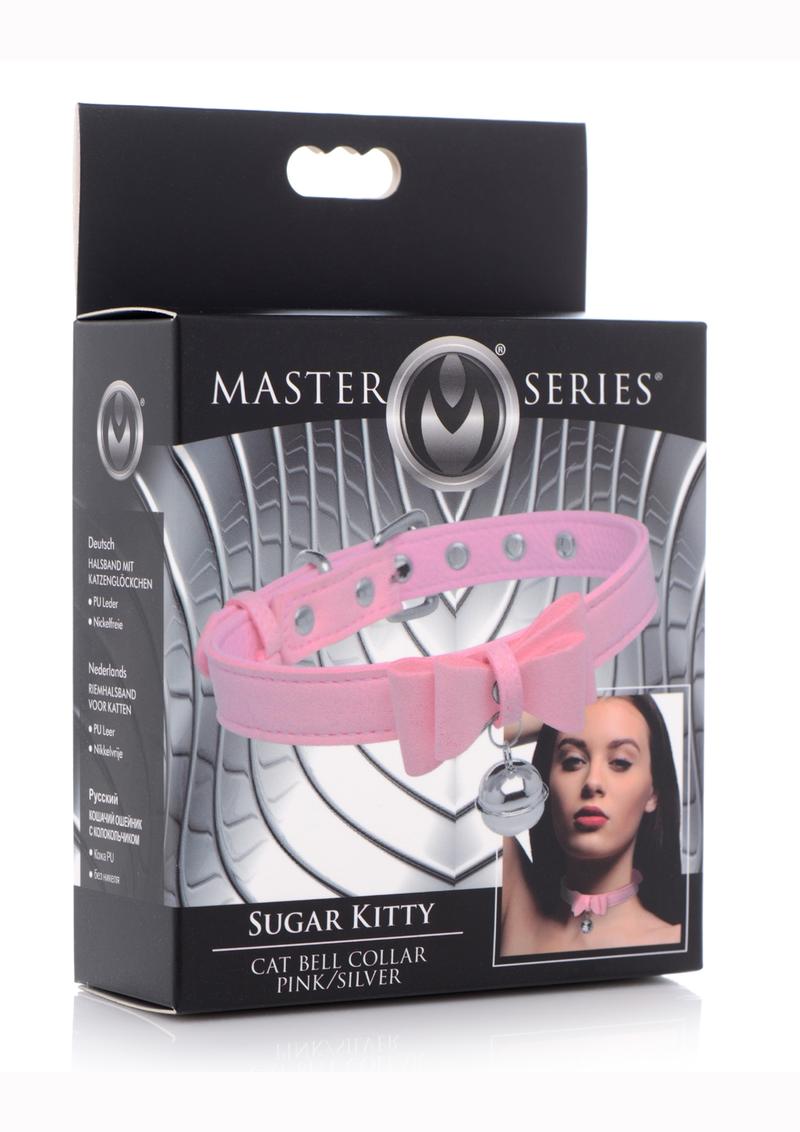 Master Series Sugar Kitty Cat Bell Collar - Pink/Silver