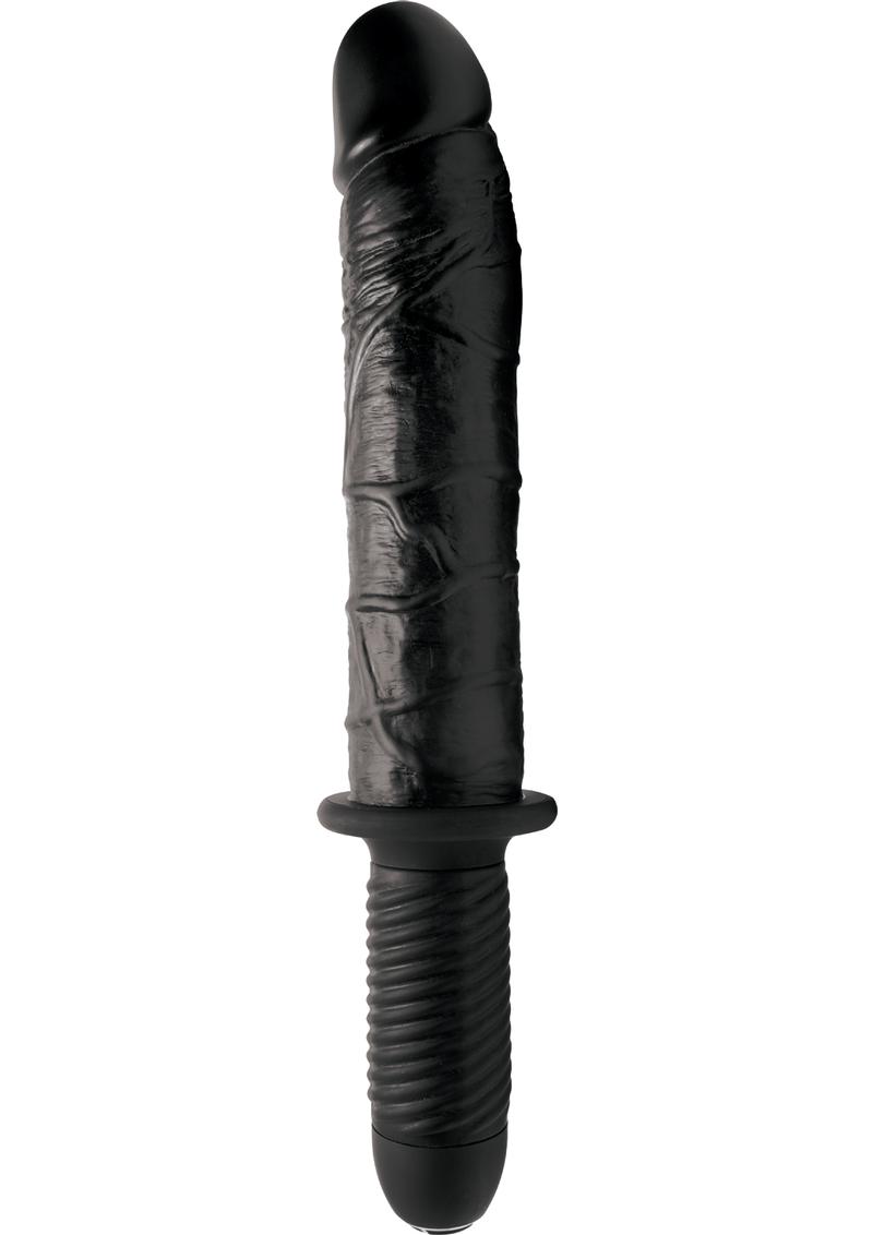 Master Series Violator XL Vibrating Dildo Thruster - Black - XLarge