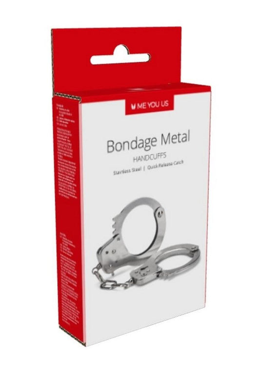 ME YOU US Bondage Metal Handcuffs - Stainless - Metal/Steel