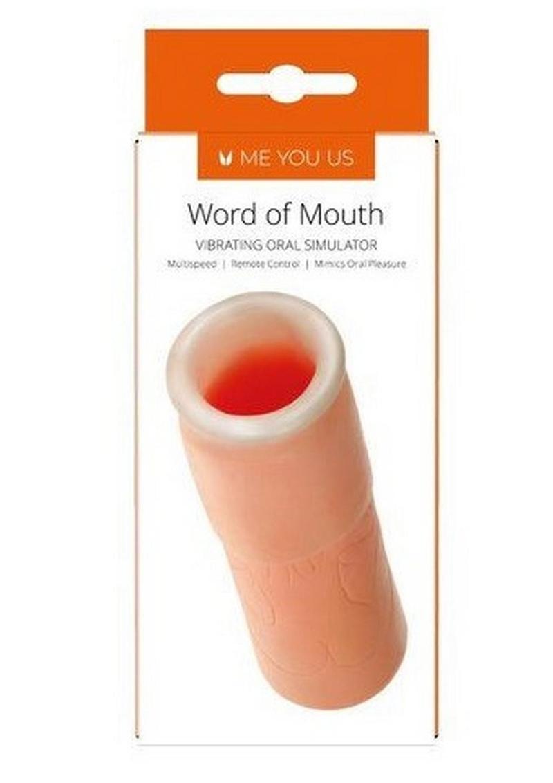 ME YOU US Word Of Mouth Vibrating Masturbator with Remote Control