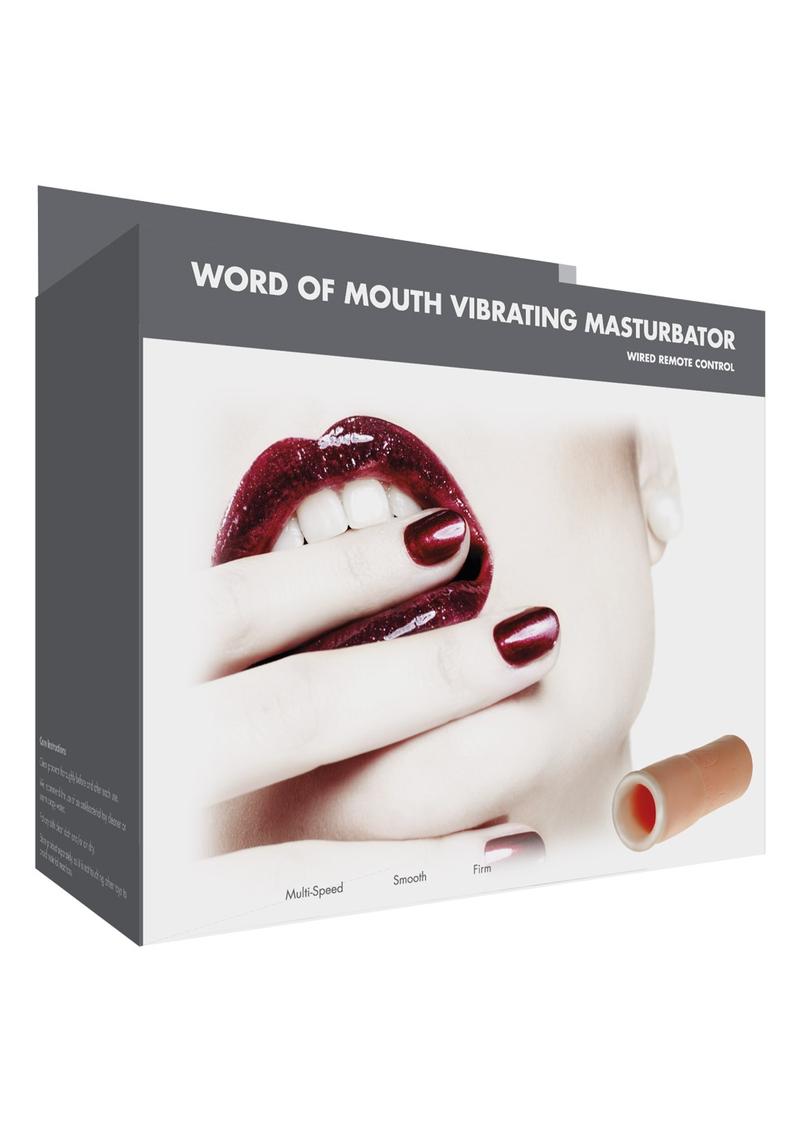 ME YOU US Word Of Mouth Vibrating Masturbator with Remote Control - Vanilla