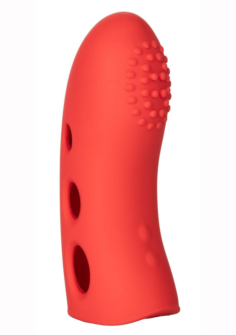 Mini Marvels Marvelous Arouser Rechargeable Silicone Finger Vibrator - Red