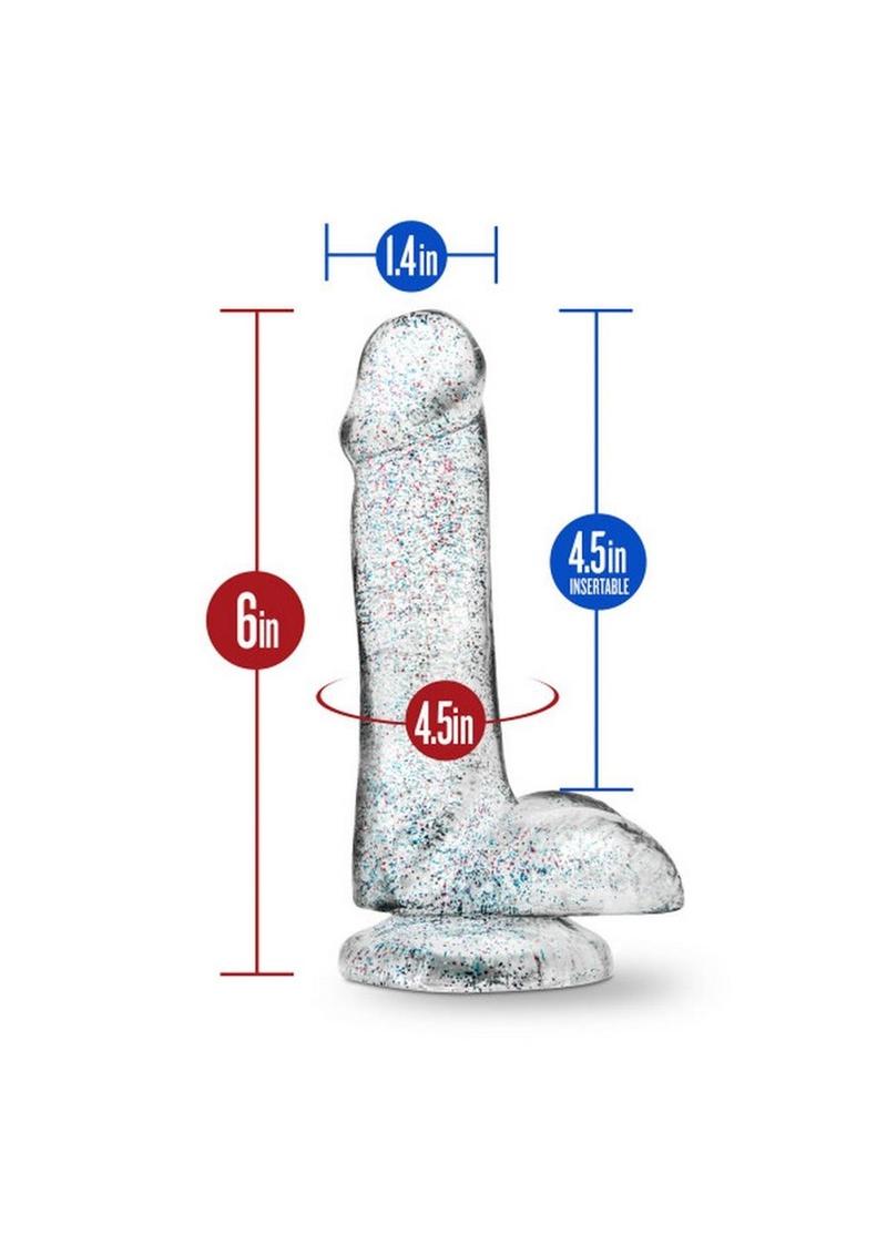 Naturally Yours Glitter Dildo with Balls
