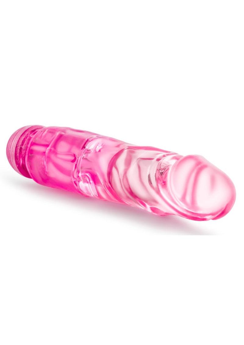 Naturally Yours The Little One Vibrating Dildo - Pink - 6.7in