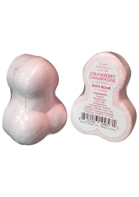 Naughty Bath Bomb Strawberry Champagne Scented - Pink - 2.1oz