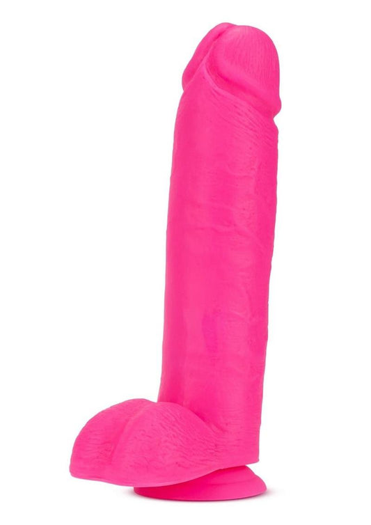 Neo Dual Density Dildo - Neon Pink/Pink - 10in