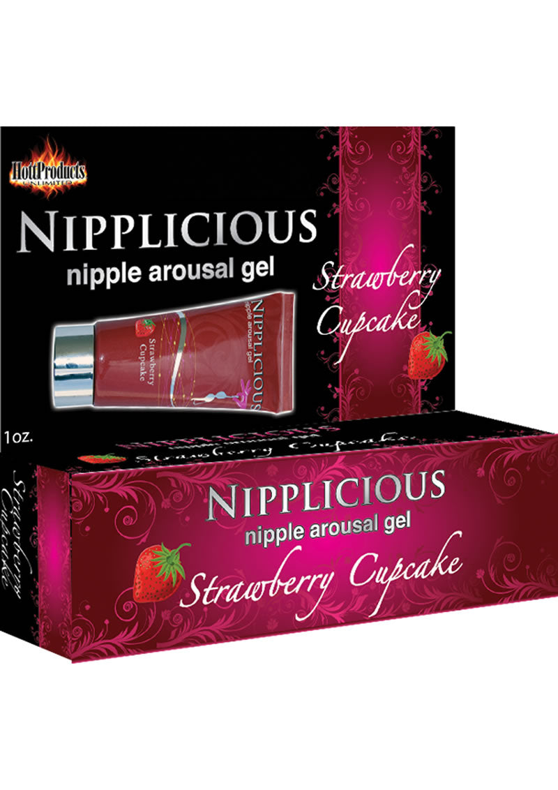 Nipplicious Nipple Arousal Gel Strawberry Cupcake - 1oz