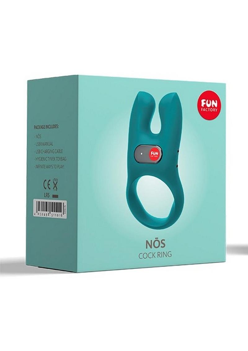 Nos Silicone Vibrating Couples Cock Ring - Deep Sea - Blue