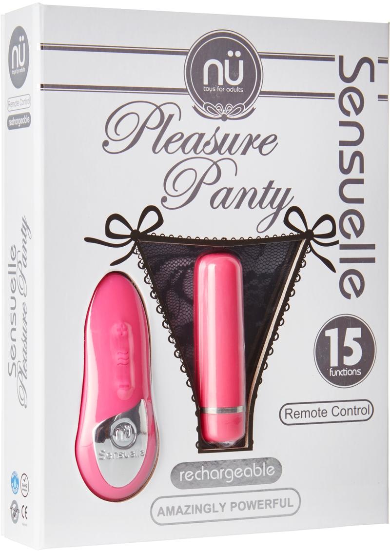 Nu Sensuelle Pleasure Panty Vibe Rechargeable Silicone Remote and Bullet - Pink