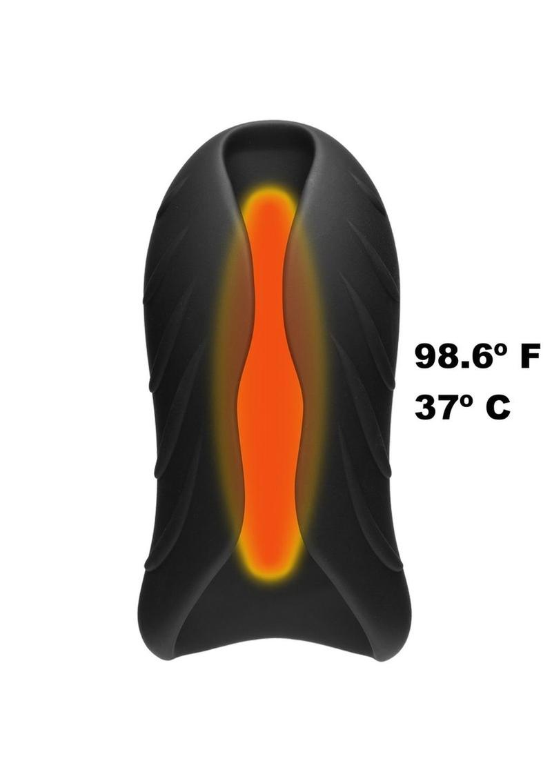 Optimale Secondskyn Silicone Warming Stroker Vibrating USB Rechargeable Masturbator