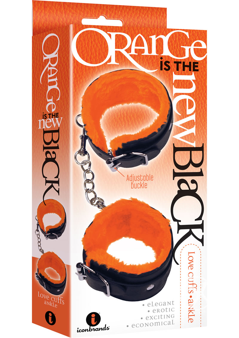Orange Is The New Black Love Cuffs, Ankle - Black/Orange