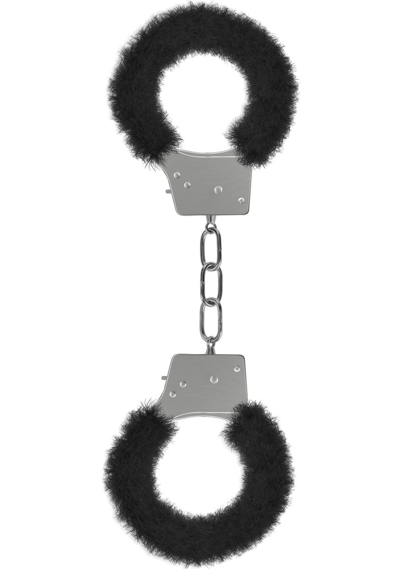 Ouch! Beginner's Furry Handcuffs - Black