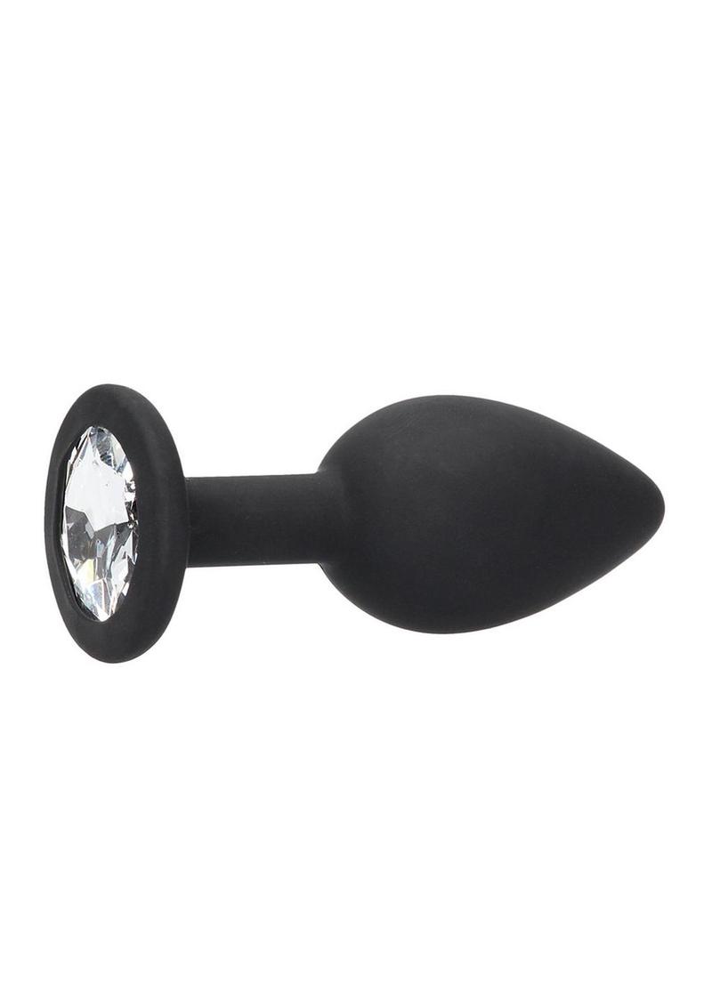 Ouch! Silicone Butt Plug with Removable Jewel