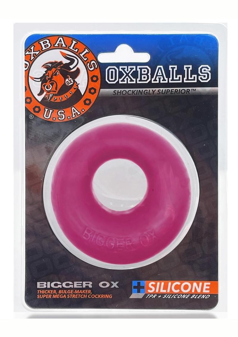 Oxballs Bigger Ox Silicone Cock Ring - Hot Pink Ice/Pink