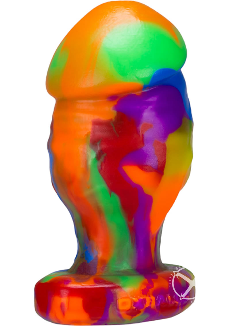 Oxballs Honcho-2 Silicone Anal Plug - Multicolor/Rainbow - Medium
