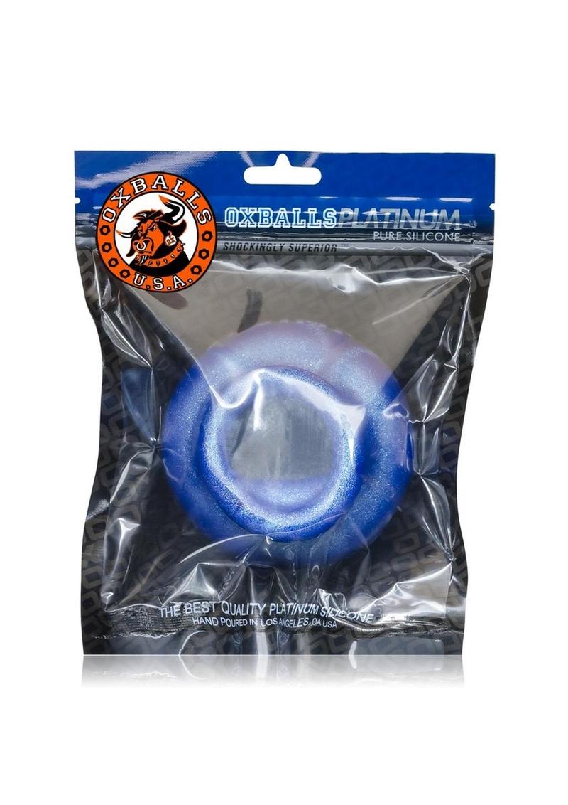 Oxballs Juicy Silicone Cock Ring - Blue - 3.5in