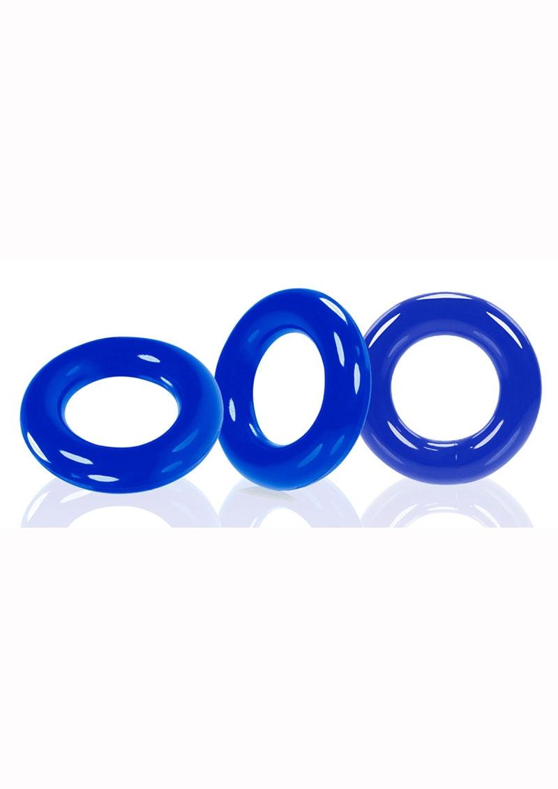 Oxballs Willy Rings Cock Rings - Blue - 3 Pack