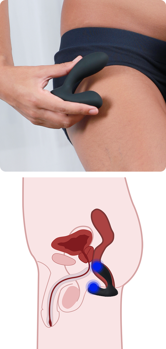 Prostate Vibrating Plug interactive- Black