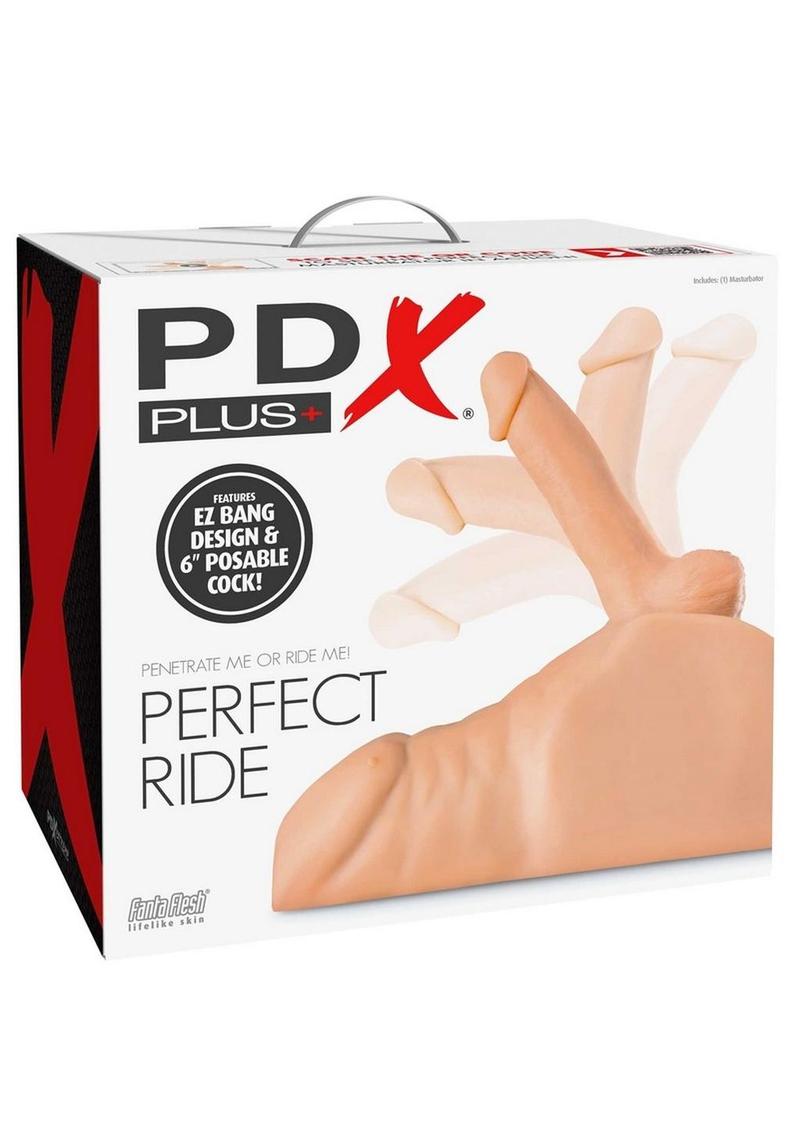 Pdx Plus Perfect Ride Posable Male Masturbator - Vanilla