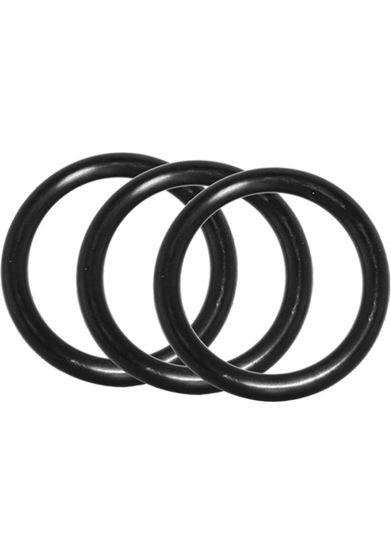 Performance Vs1 Pure Premium Silicone Cock Rings - Black - Medium - 3 Pack