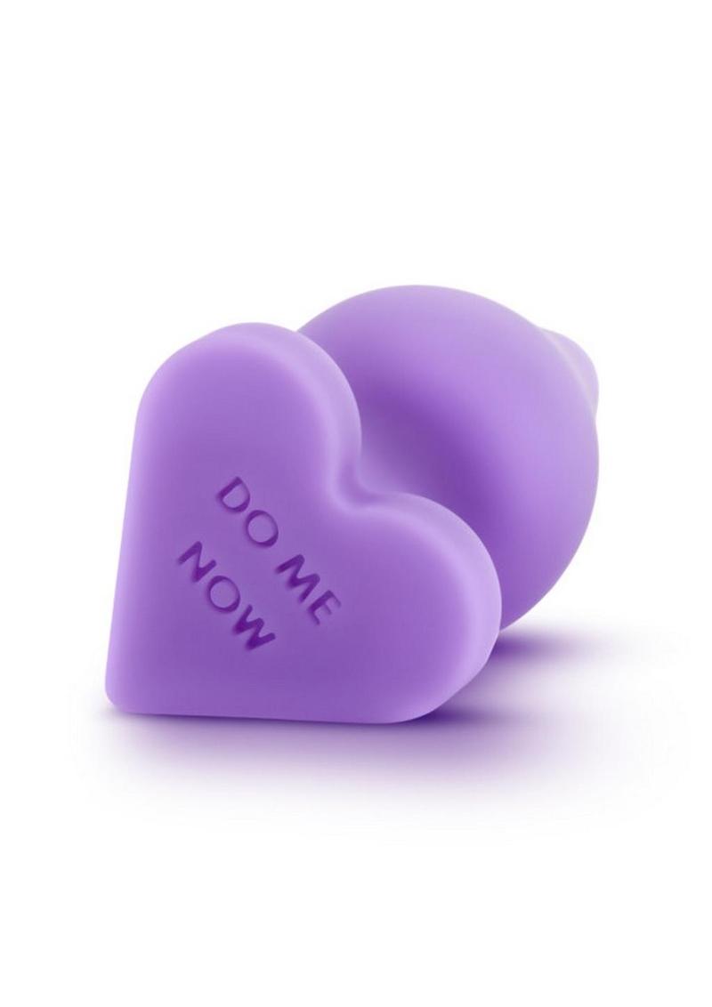Play with Me Naughty Candy Heart Do Me Now Silicone Butt Plug