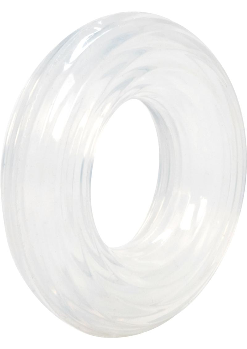 Premium Silicone Cock Ring - Clear - Large