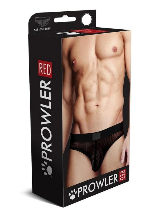 Prowler Red Ass Less Brief Blk Lg