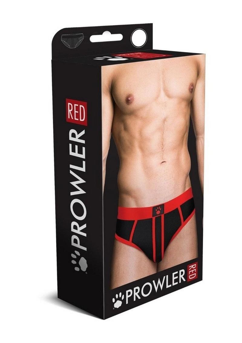 Prowler Red Ass-Less Brief - Black/Red - Large