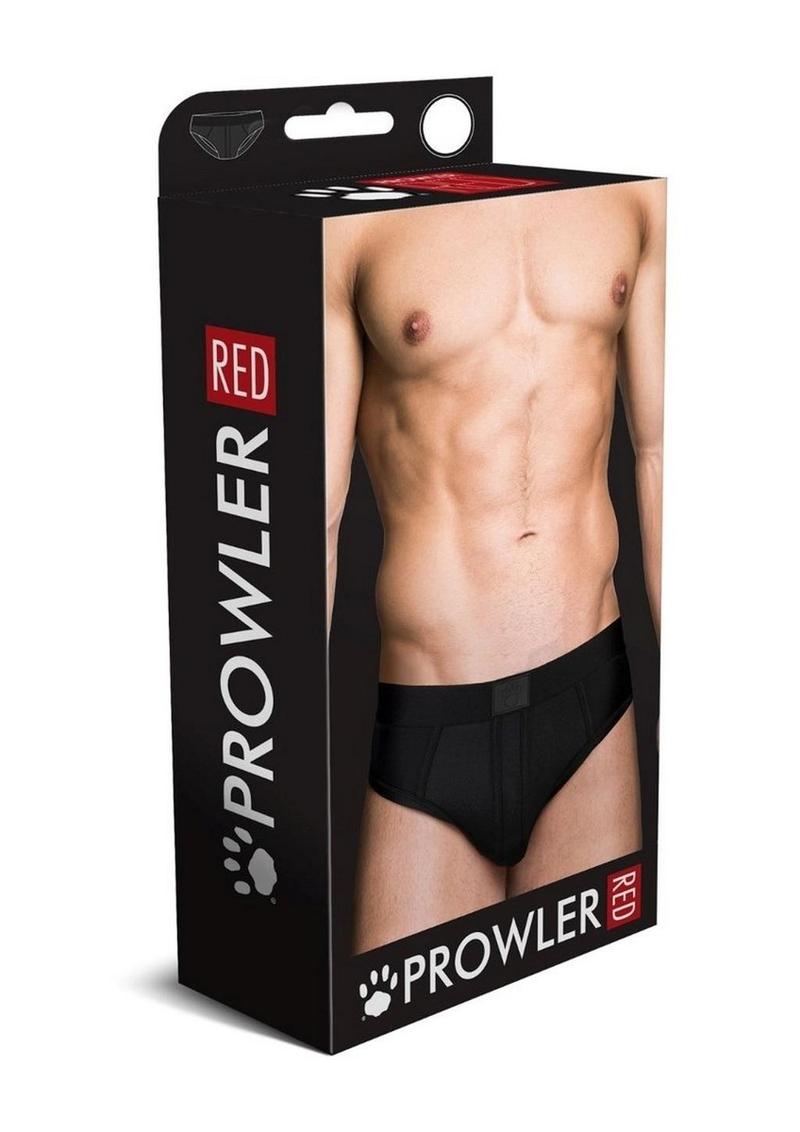 Prowler Red Ass-Less Brief - Black - Medium