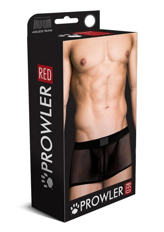 Prowler Red Fishnet Ass-Less Trunk - Black - Small