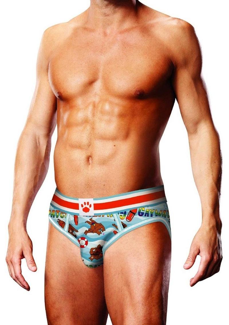 Prowler Gaywatch Bears Open Brief - Blue/Orange - XXLarge