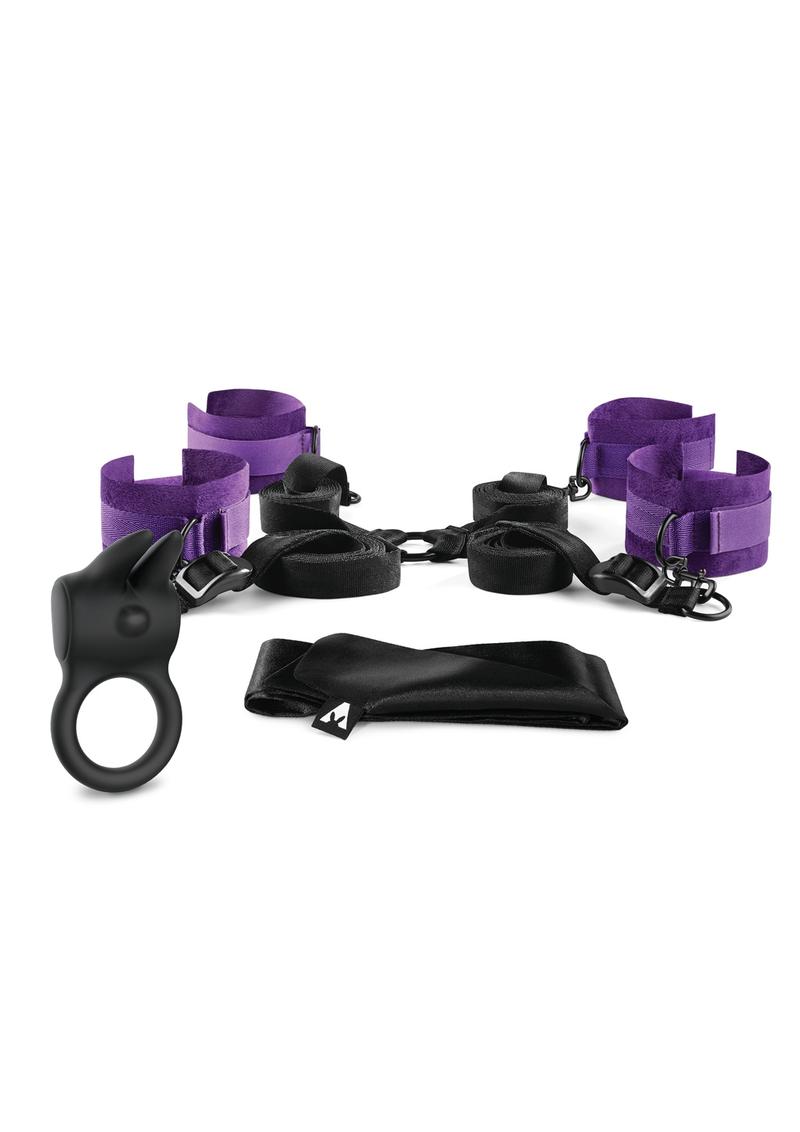 Rabbit Love Ring Couples Bedspreader Kit - Black/Purple