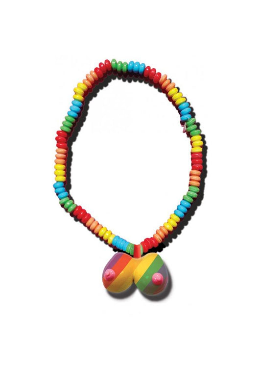 Rainbow Boobie Candy Necklace - Multicolor