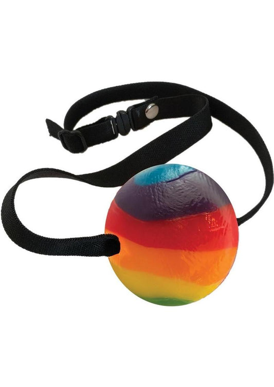 Rainbow Candy Ball Gag Assorted Flavor - Assorted Color/Multicolor