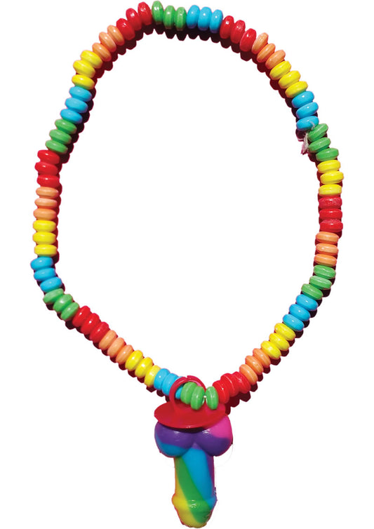 Rainbow Pecker Candy Necklace - Multicolor