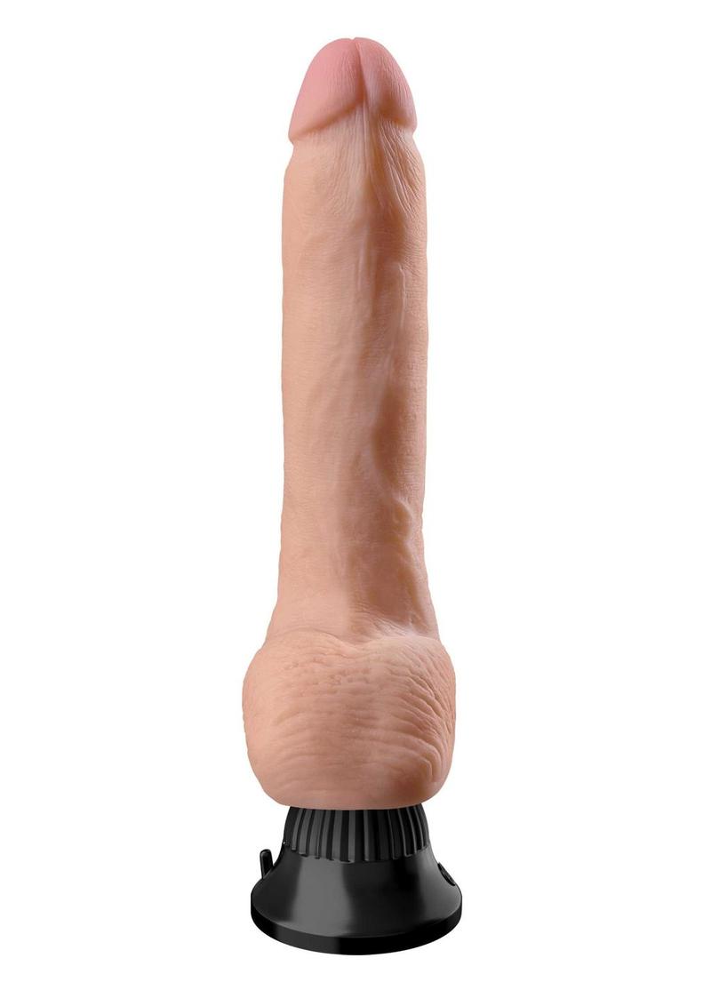 Real Feel Deluxe No. 5 Wallbanger Vibrating Dildo with Balls