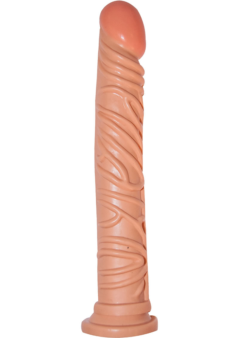 Real Skin All American Ultra Whoppers Slim Dildo - Flesh/Vanilla - 11in