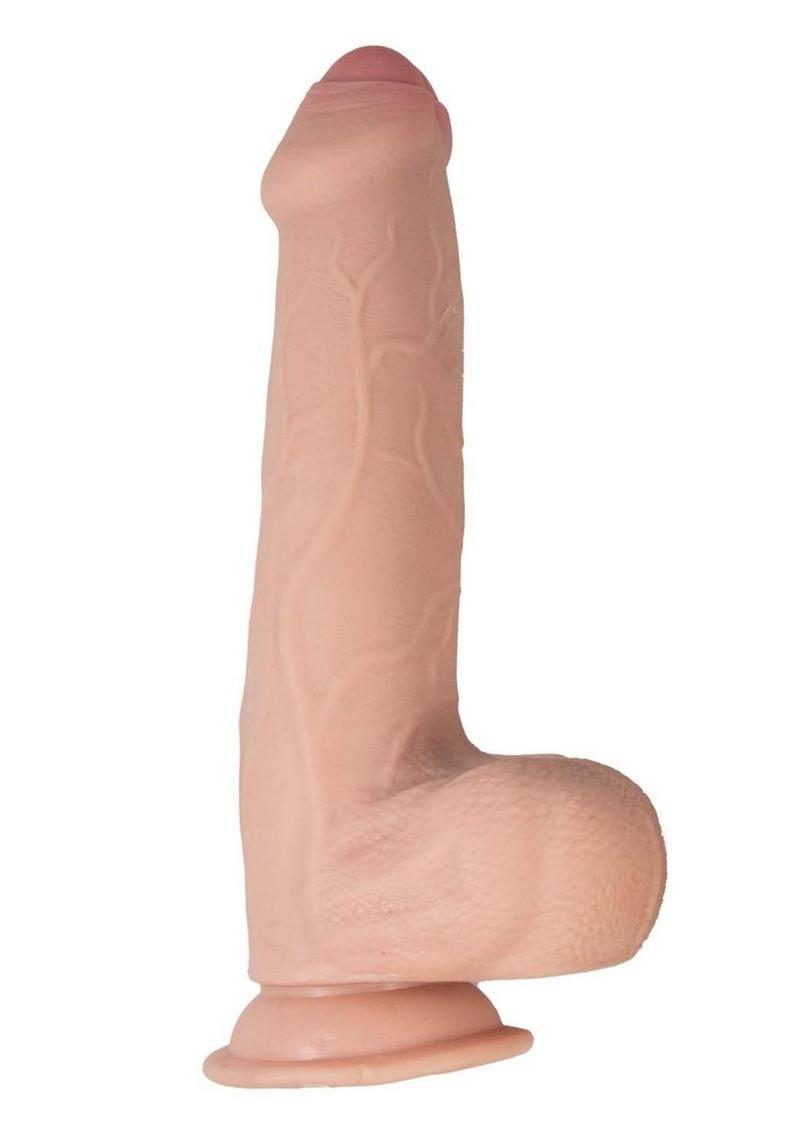 Realcocks Dual Layered Uncut Slider Fat Dick Dildo - Vanilla - 9in