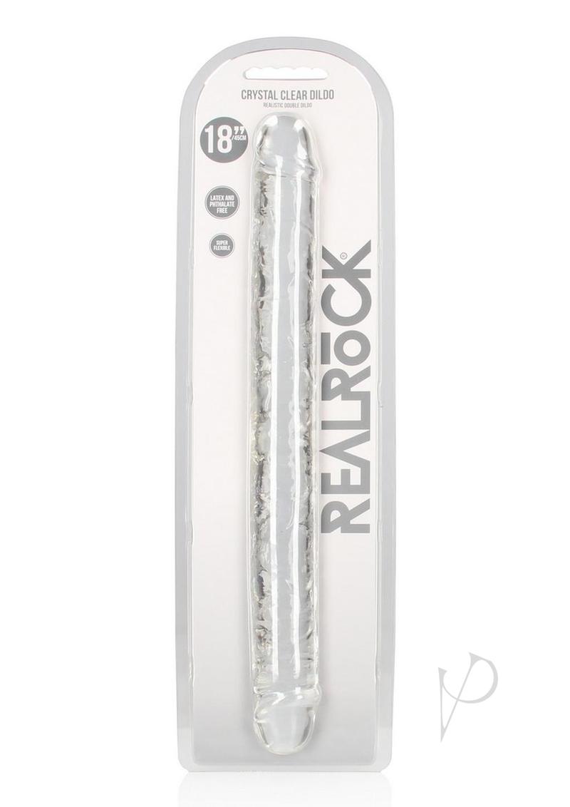 Realrock Crystal Clear Double Dong - Clear - 18in