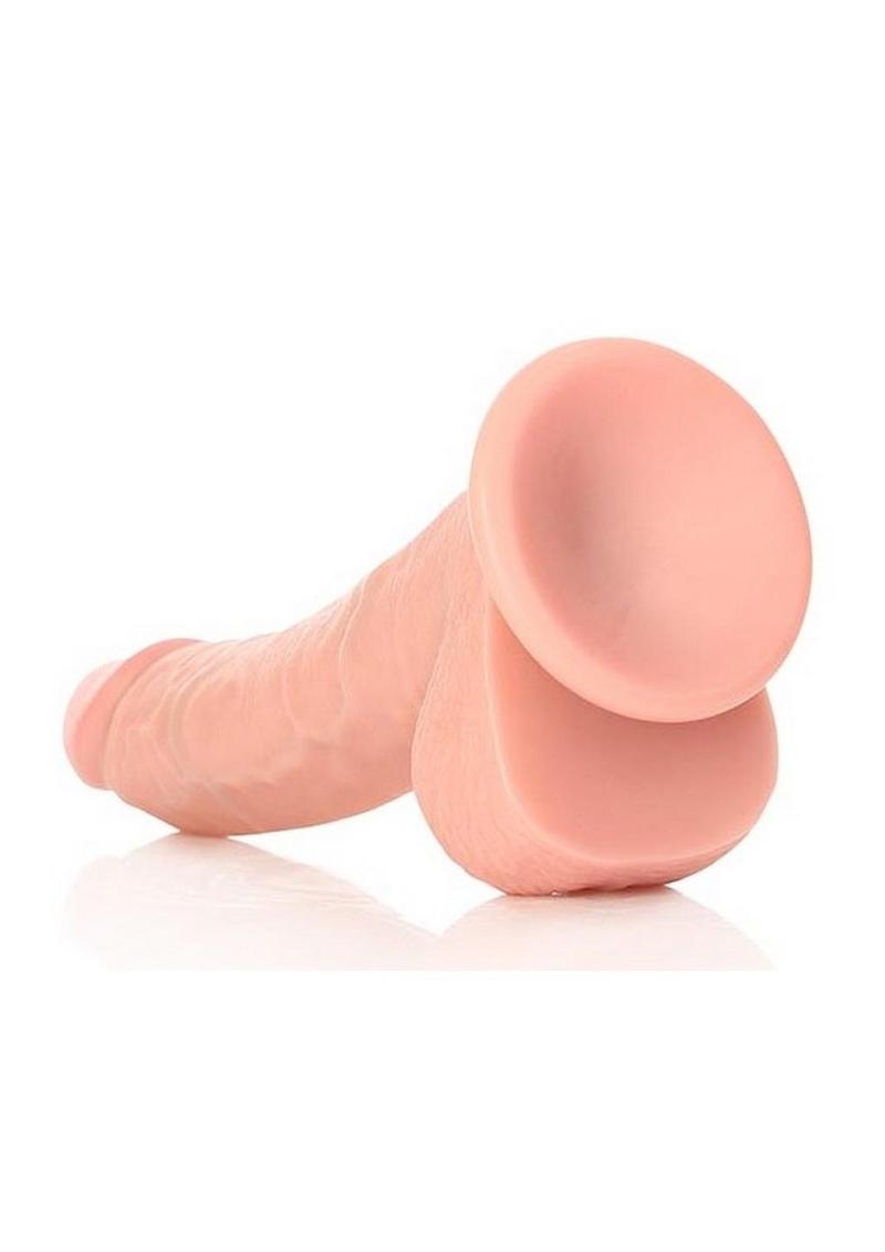 Realrock Curved Realistic Dildo with Balls and Suction Cup