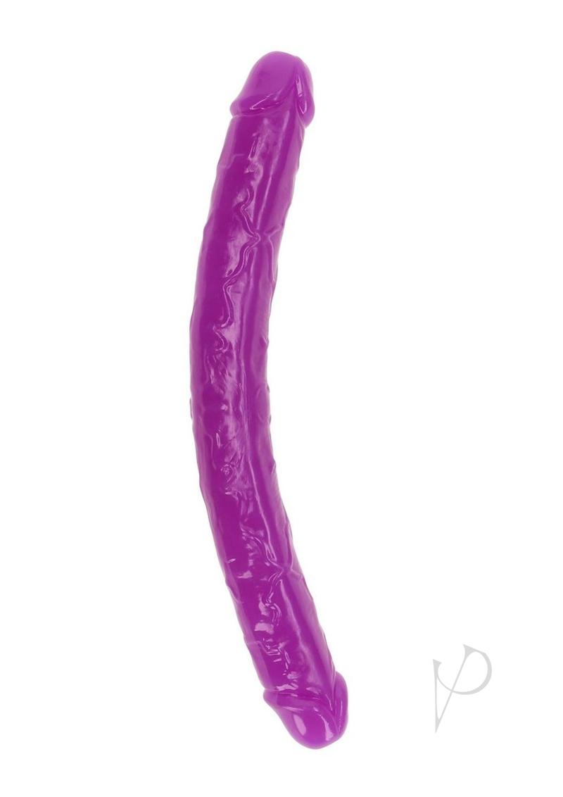 Realrock Double Dong Glow In The Dark Dildo - Purple - 15in