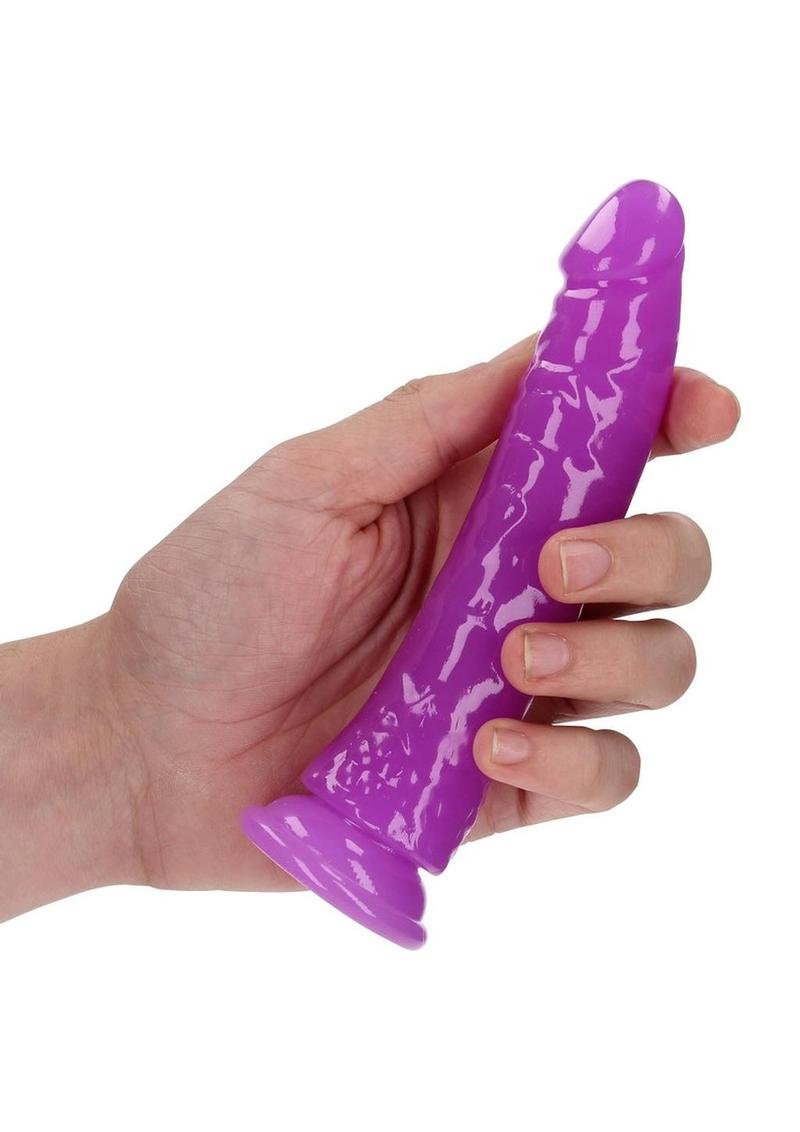 Realrock Slim Glow In The Dark Dildo with Suction Cup