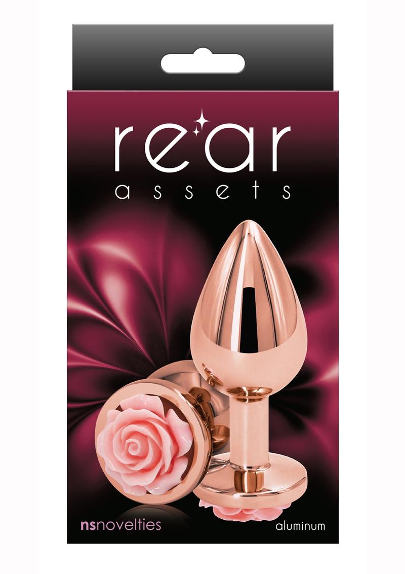 Rear Assets Rose Aluminum Anal Plug - Metal/Pink/Rose Gold - Medium