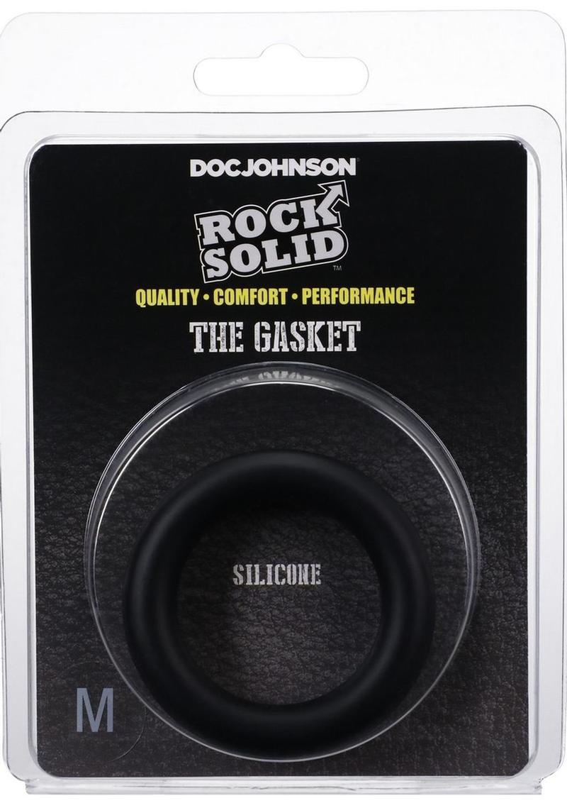 Rock Solid The Silicone Gasket Cock Ring - Black - Medium